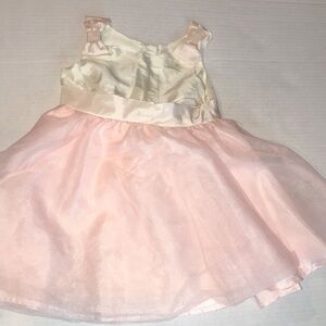 Janie And Jack Baby Girl Formal Dress | Cream And Pink | 12-18 M